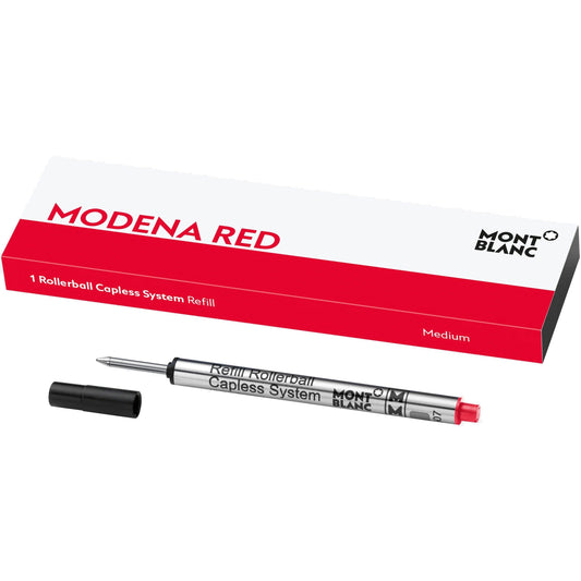 Montblanc 1 refill per roller sistema senza cappuccio medio rosso Modena punta M 124518