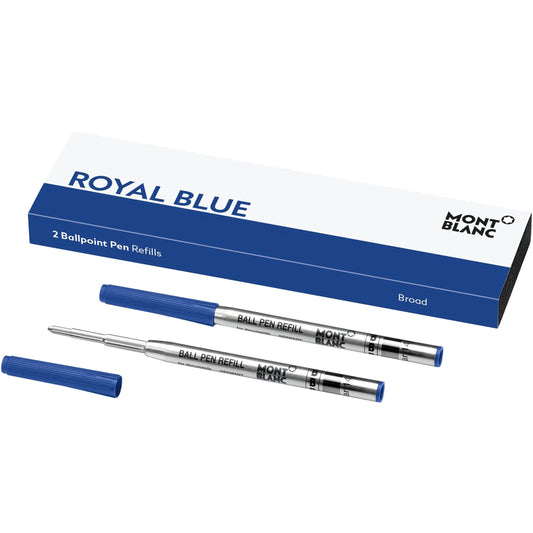 Montblanc 2 refill per penna a sfera punta B Royal Blue blu 128215