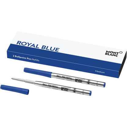 Montblanc 2 refill per penna a sfera punta M Royal Blue blu 128214
