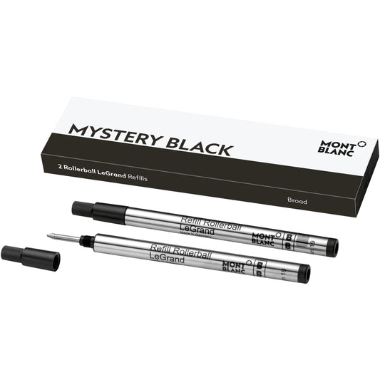 Montblanc 2 refill per roller LeGrand Broad Mystery Black nero 128226