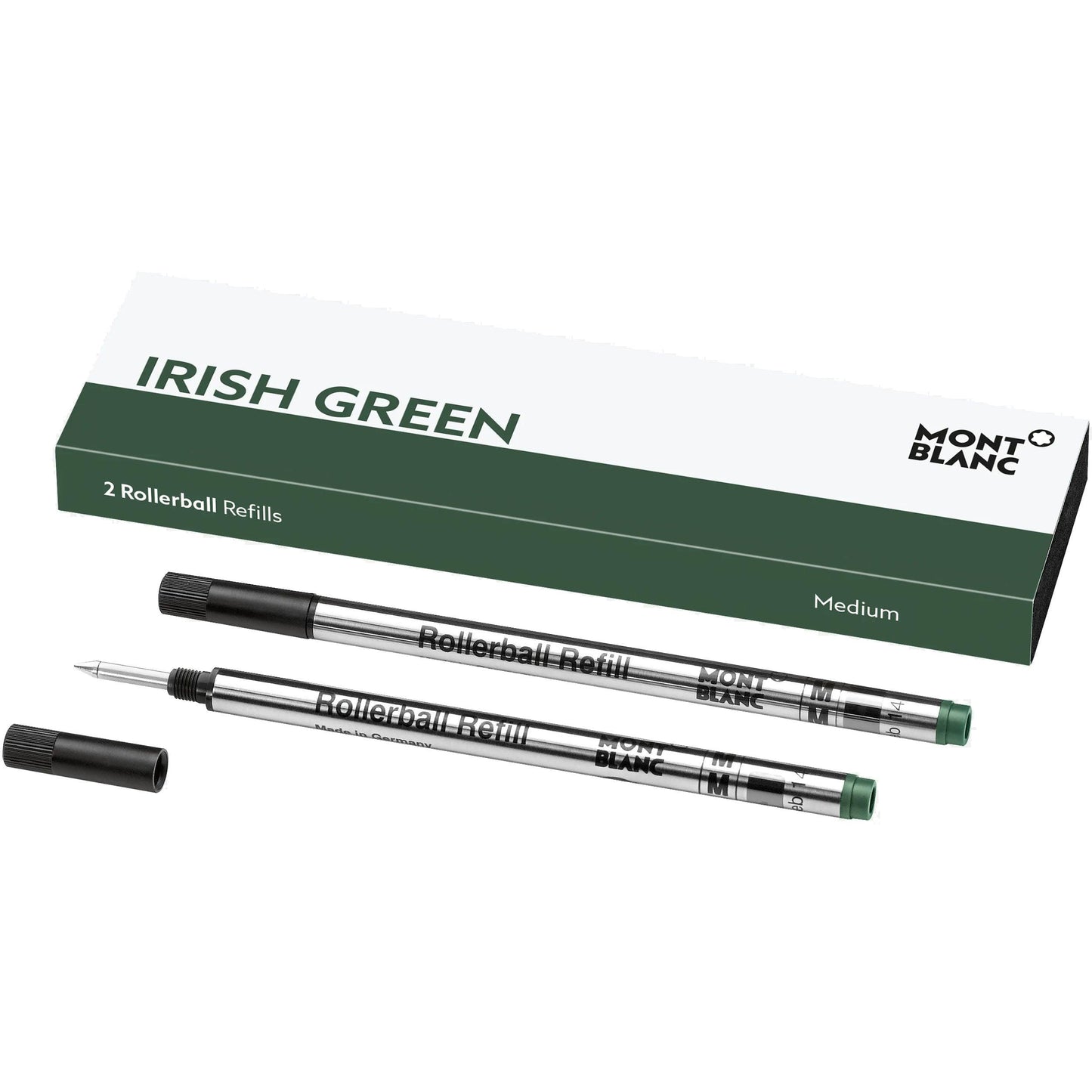 Montblanc 2 refill per roller punta M Irish Green verde 128235