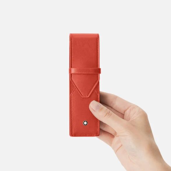 Montblanc astuccio 2 strumenti da scrittura Meisterstück corallo 198355