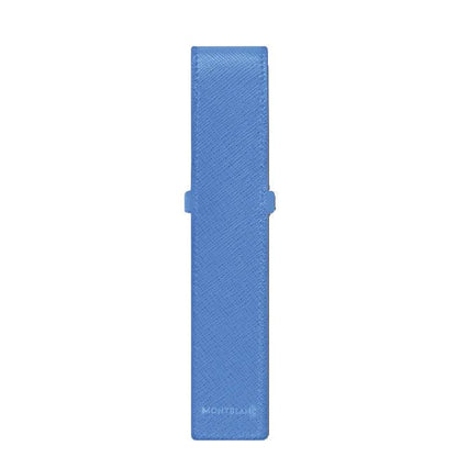 Montblanc astuccio per 1 strumento da scrittura Sartorial celeste 198253
