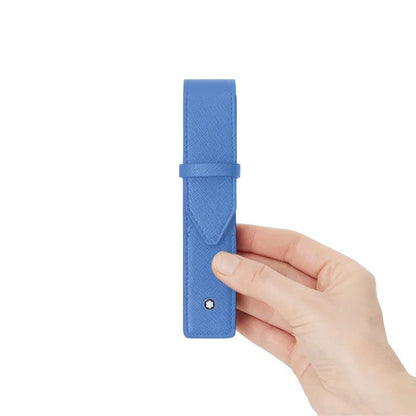 Montblanc astuccio per 1 strumento da scrittura Sartorial celeste 198253