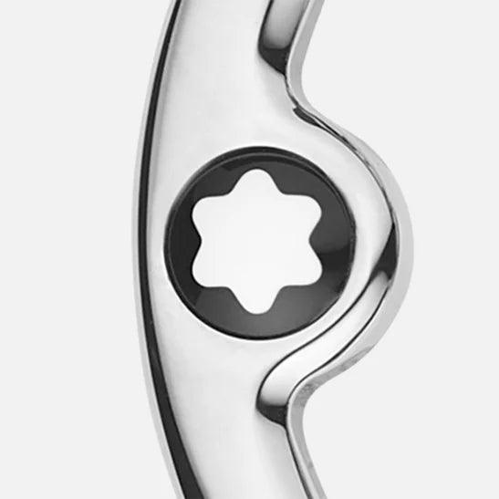 Montblanc cintura 35mm fibbia ferro di cavallo pelle granulata reversibile ebano/nero 198632