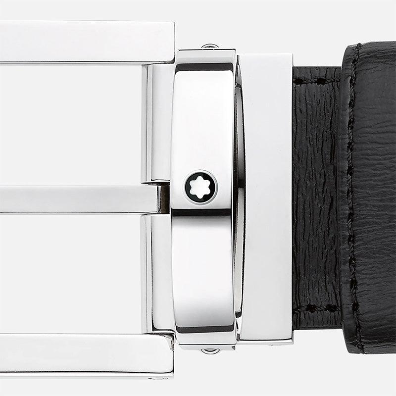 Montblanc cintura pelle nera 35mm 114435