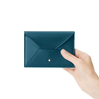 Montblanc custodia porta passaporto Meisterstück Selection Soft ottanio 131263