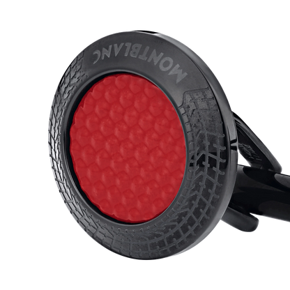 Montblanc gemelli Meisterstück Great Masters Pirelli in acciaio e lacca rossa 128395