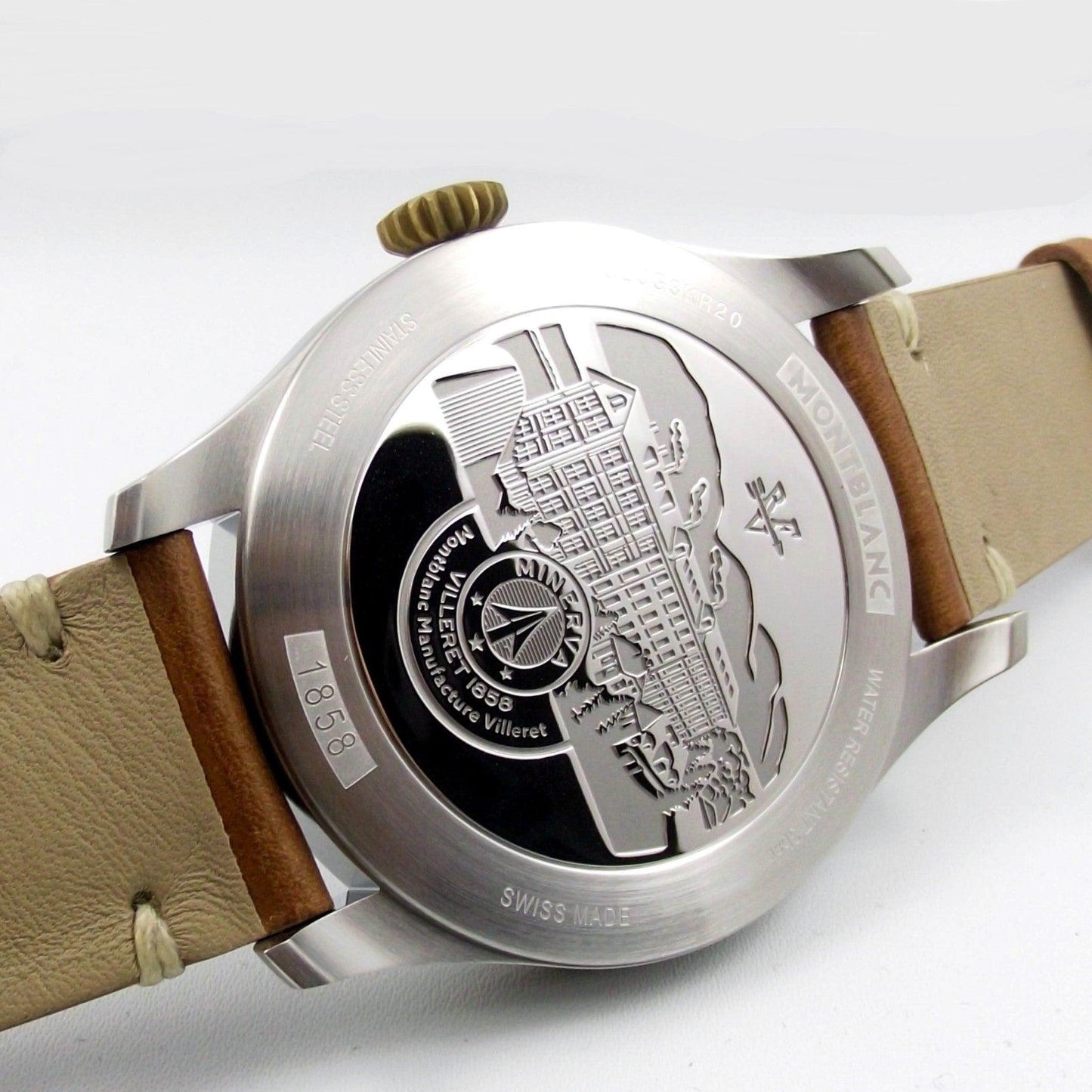 Montblanc orologio 1858 Automatic 44mm nero automatico acciaio e bronzo 116241