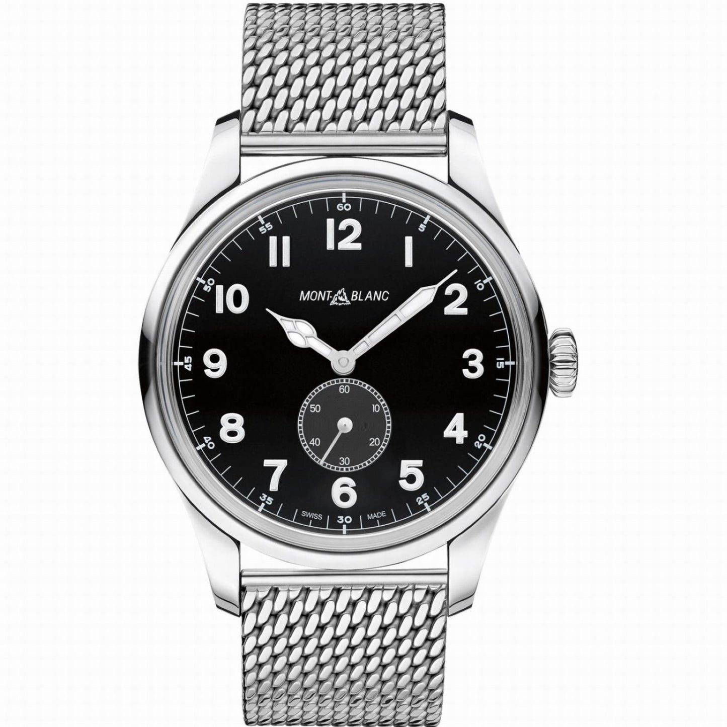 Montblanc orologio 1858 Automatic Small Second 44mm nero automatico acciaio 115074