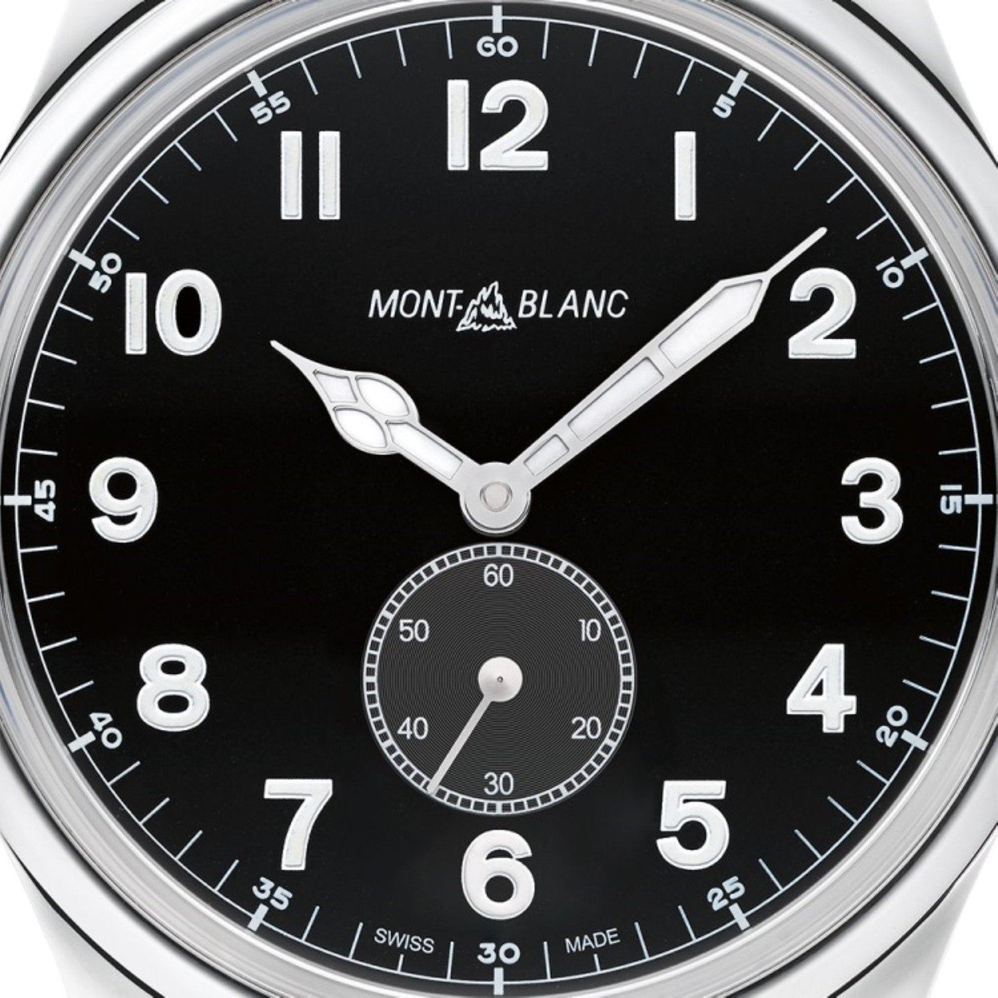Montblanc orologio 1858 Automatic Small Second 44mm nero automatico acciaio 115074