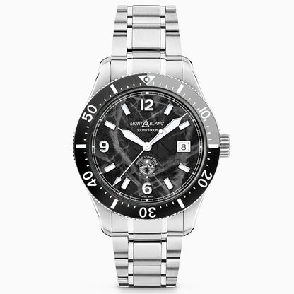 Montblanc orologio 1858 Ice Sea Automatic Date 41mm nero automatico acciaio 129371
