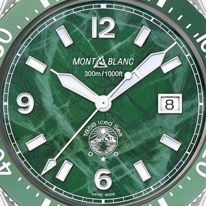 Montblanc orologio 1858 Ice Sea Automatic Date 41mm verde automatico acciaio 129373
