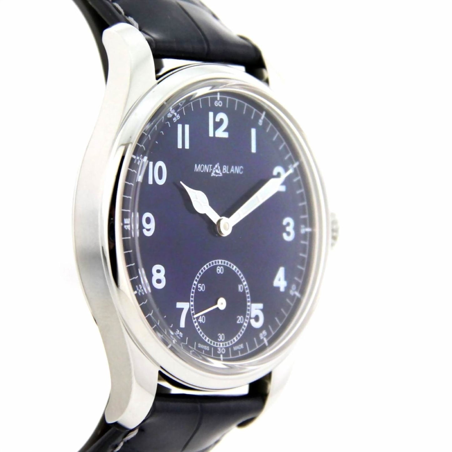 Montblanc orologio 1858 Manual Small Second 44mm blu carica manuale acciaio 113702