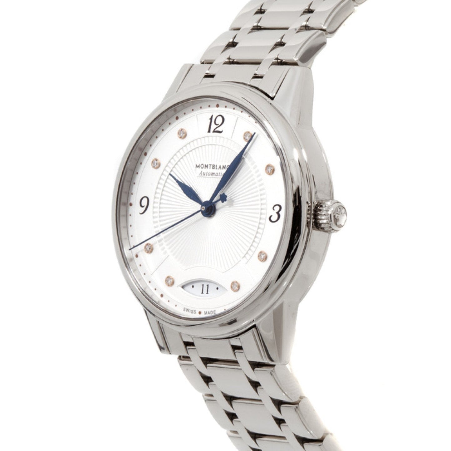 Montblanc orologio Bohème Date 37mm bianco automatico acciaio 114733