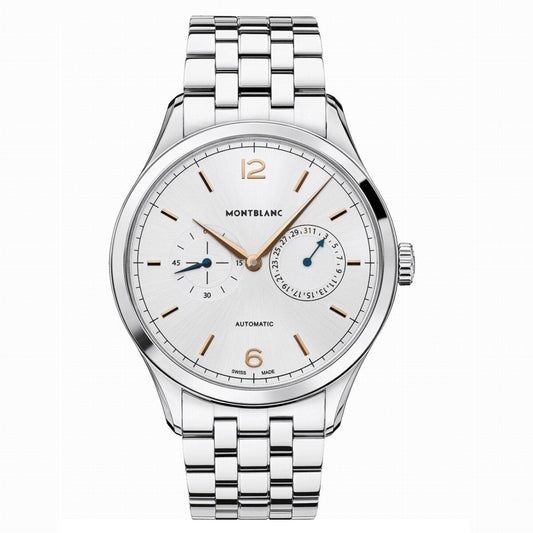 Montblanc orologio Heritage Chronometrie 40mm argento automatico acciaio 114873