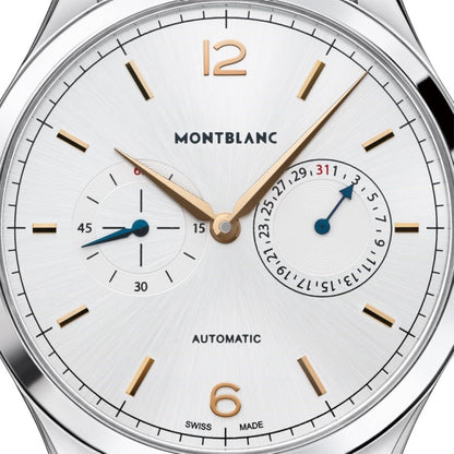 Montblanc orologio Heritage Chronometrie 40mm argento automatico acciaio 114873