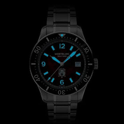 Montblanc orologio Iced Sea Date 41mm bordeaux automatico acciaio 132291