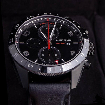 Montblanc orologio Timewalker Chronograph UTC automatico acciaio finitura PVD nero 116101