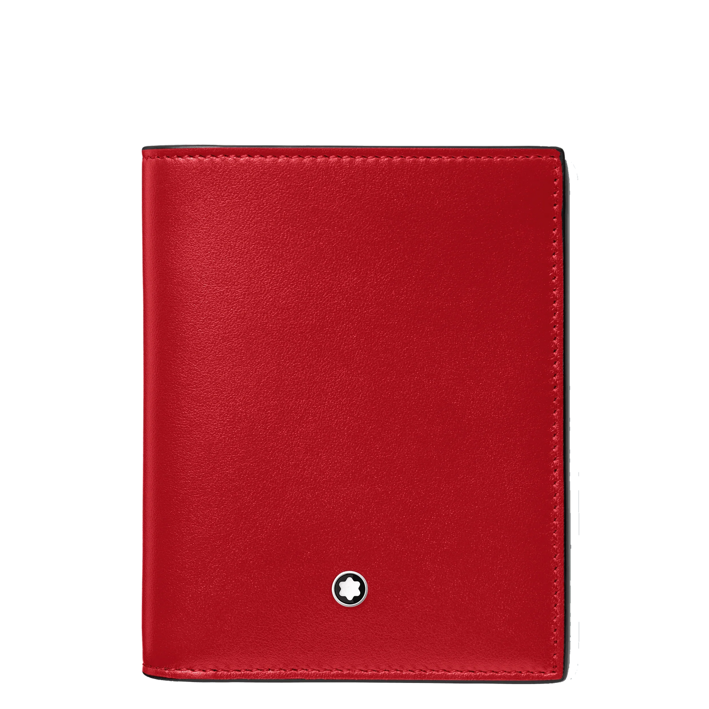 Montblanc portafoglio compatto Meisterstück 6 scomparti nero/rosso 129679