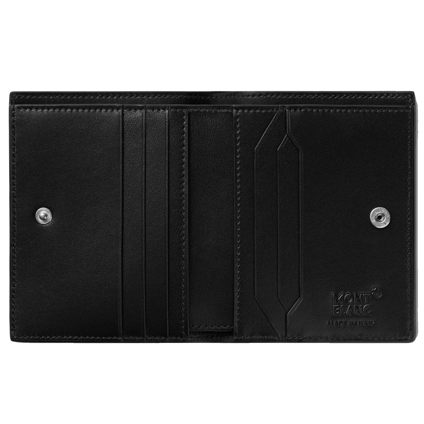 Montblanc portafoglio compatto Meisterstück 6 scomparti nero/rosso 129679