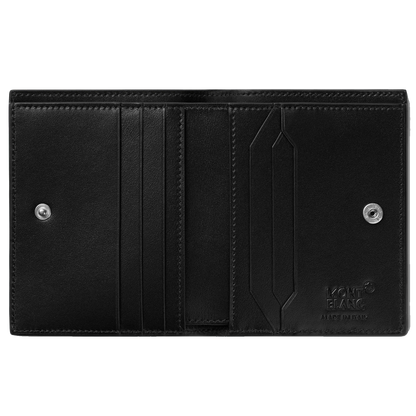 Montblanc portafoglio compatto Meisterstück 6 scomparti nero/rosso 129679