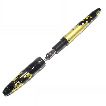Montblanc stilografica Meisterstück Solitaire Calligraphy foglia d'oro punta M 119688