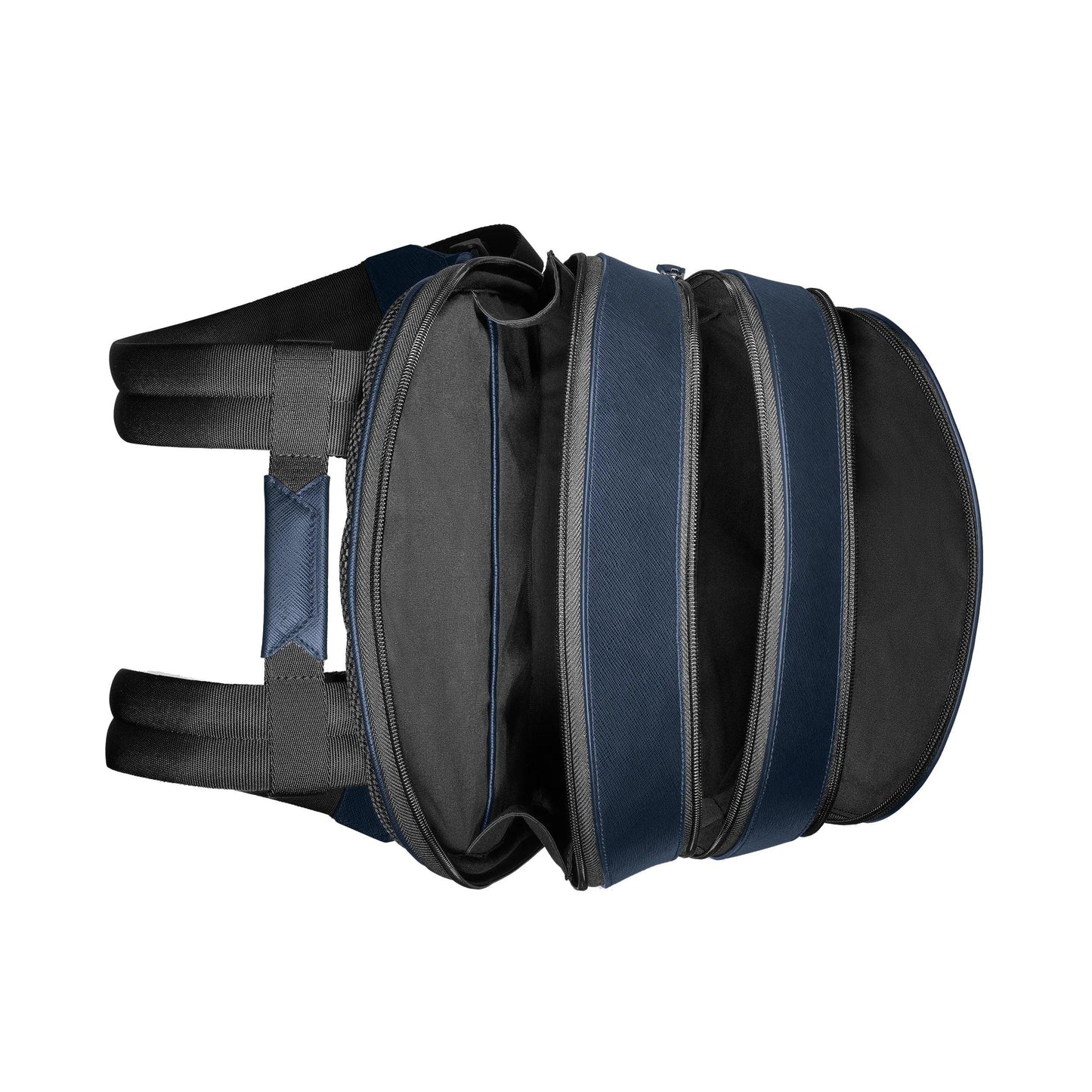 Montblanc zaino medio 3 scomparti sartorial blu 131716