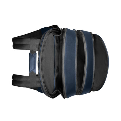 Montblanc zaino medio 3 scomparti sartorial blu 131716