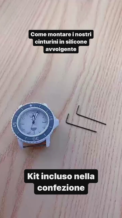 Cinturini BLANC in silicone da 22mm (Es. BlancpainxSwatch)