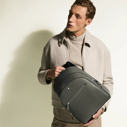 Montblanc zaino medio con 3 scomparti Sartorial grigio medio 199360