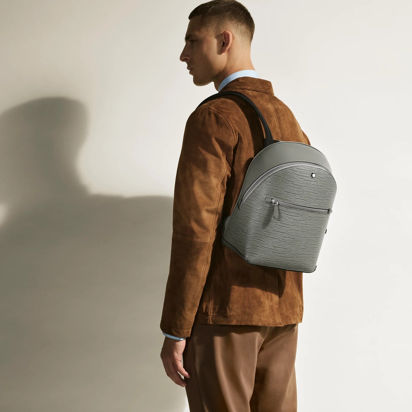 Montblanc zaino mini 4810 grigio medio 199326