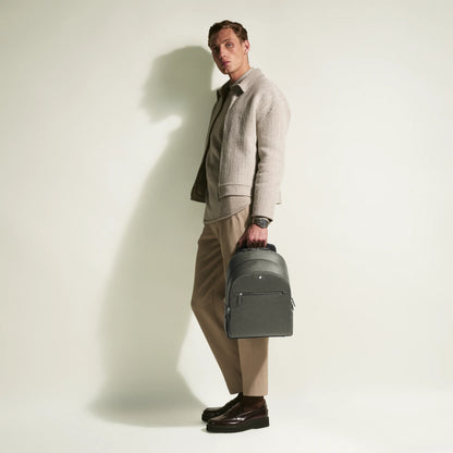 Montblanc zaino medio con 3 scomparti Sartorial grigio medio 199360