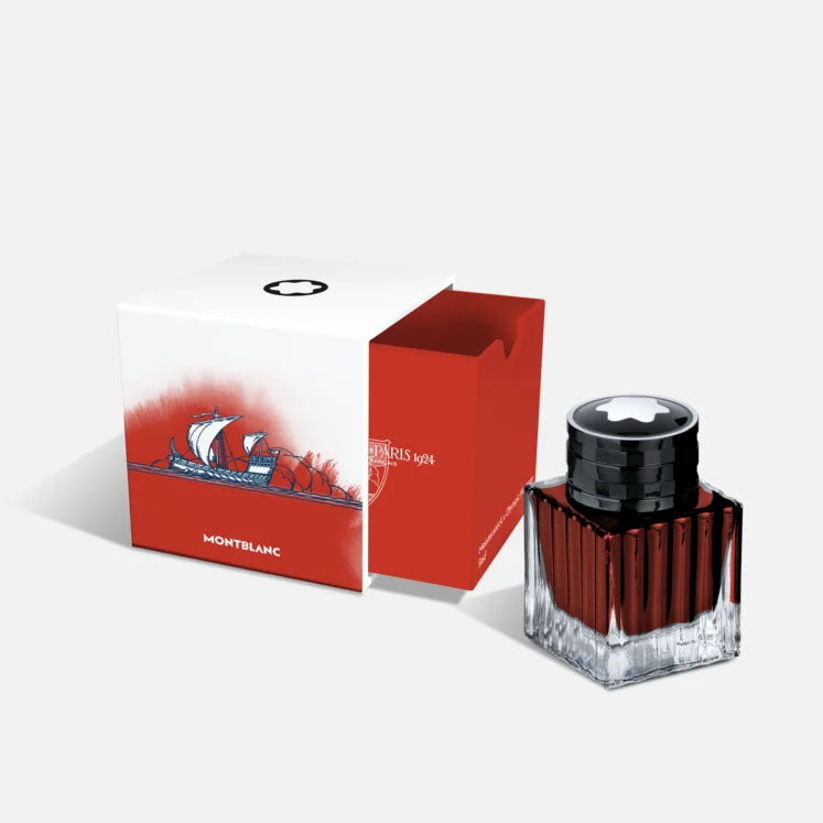 Montblanc boccetta d'inchiostro 50ml Meisterstück x Olympic Heritage Paris 1924 rosso 132952