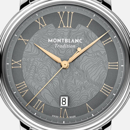 Montblanc orologio Tradition Automatic Date 40 mm grigio automatico acciaio 132433