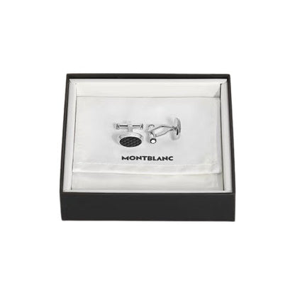 Montblanc gemelli ovali Meisterstück acciaio 134468