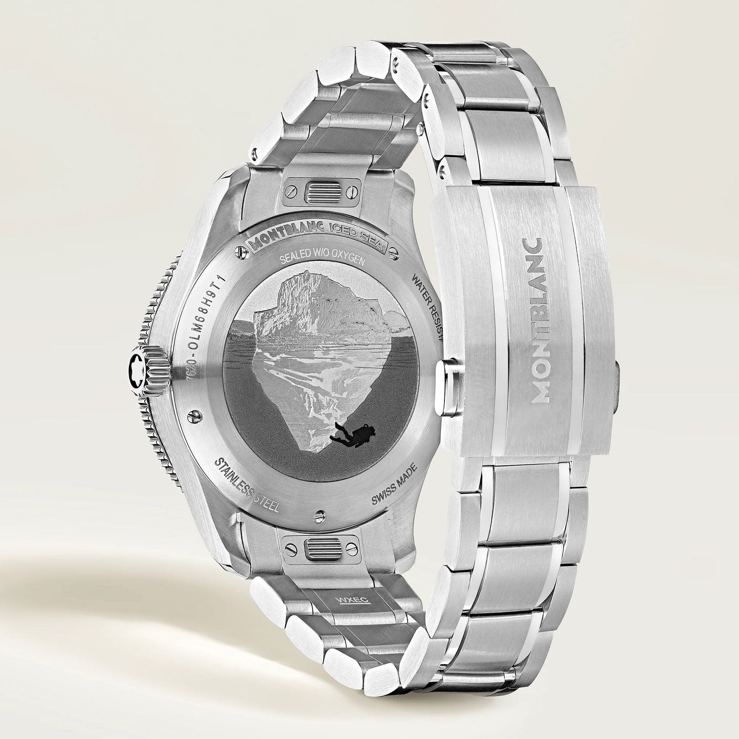 Montblanc orologio Iced Sea Automatic Date 0 Oxygen 38mm azzurro automatico acciaio 134022