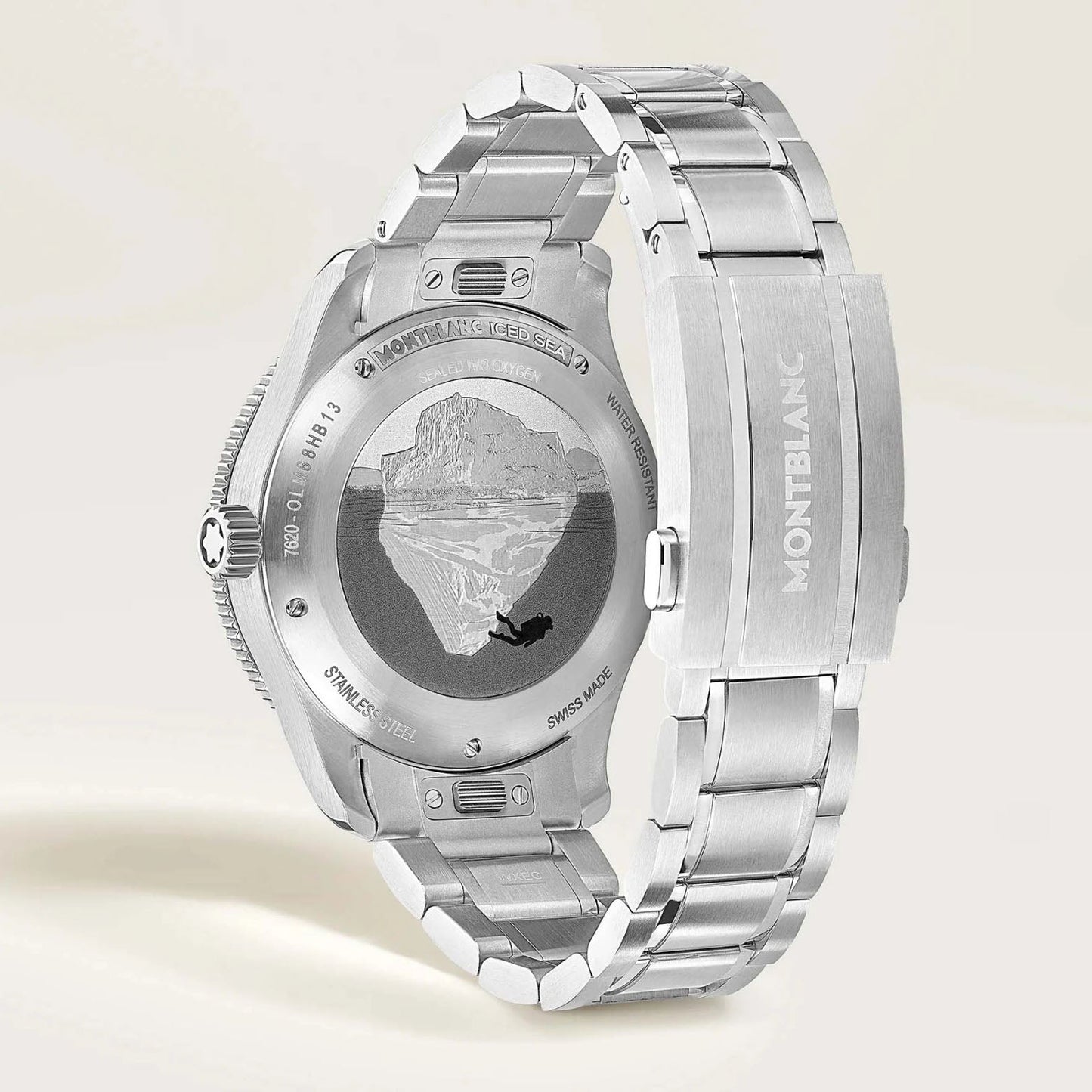 Montblanc orologio Iced Sea Automatic Date 0 Oxygen 38mm bianco automatico acciaio 134024