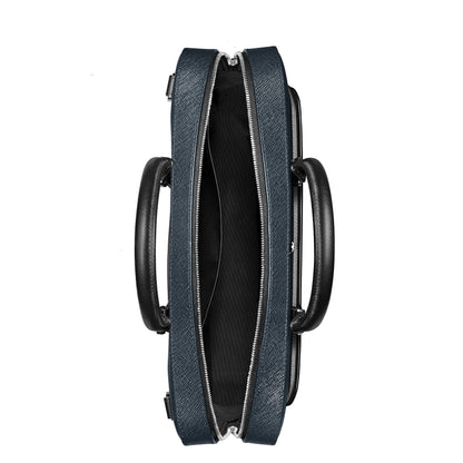 Montblanc borsa portadocumenti media Sartorial tweed blu 220332