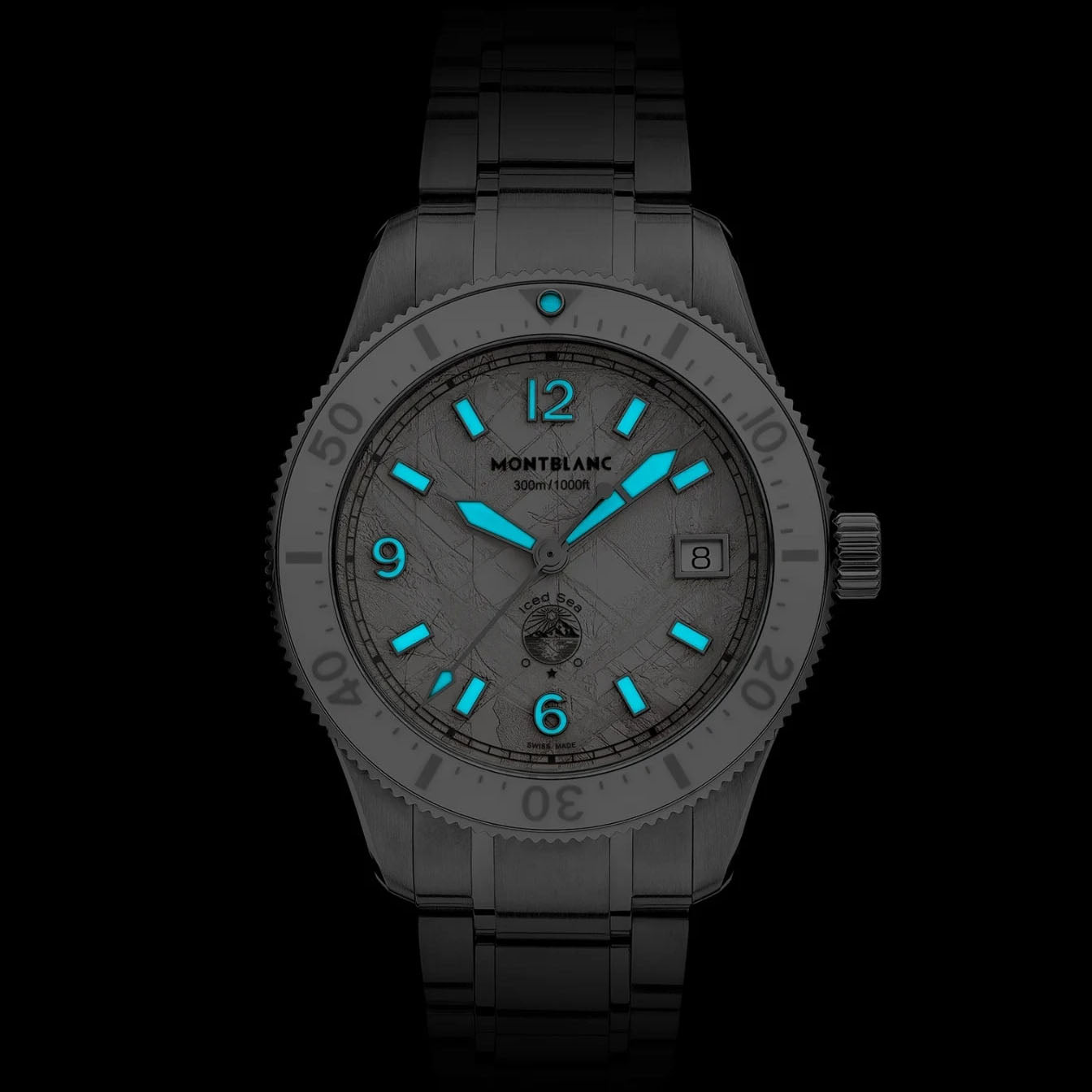 Montblanc orologio Iced Sea Automatic Date 0 Oxygen 38mm bianco automatico acciaio 134024