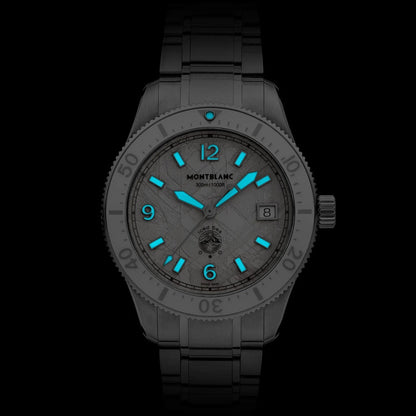 Montblanc orologio Iced Sea Automatic Date 0 Oxygen 38mm bianco automatico acciaio 134024