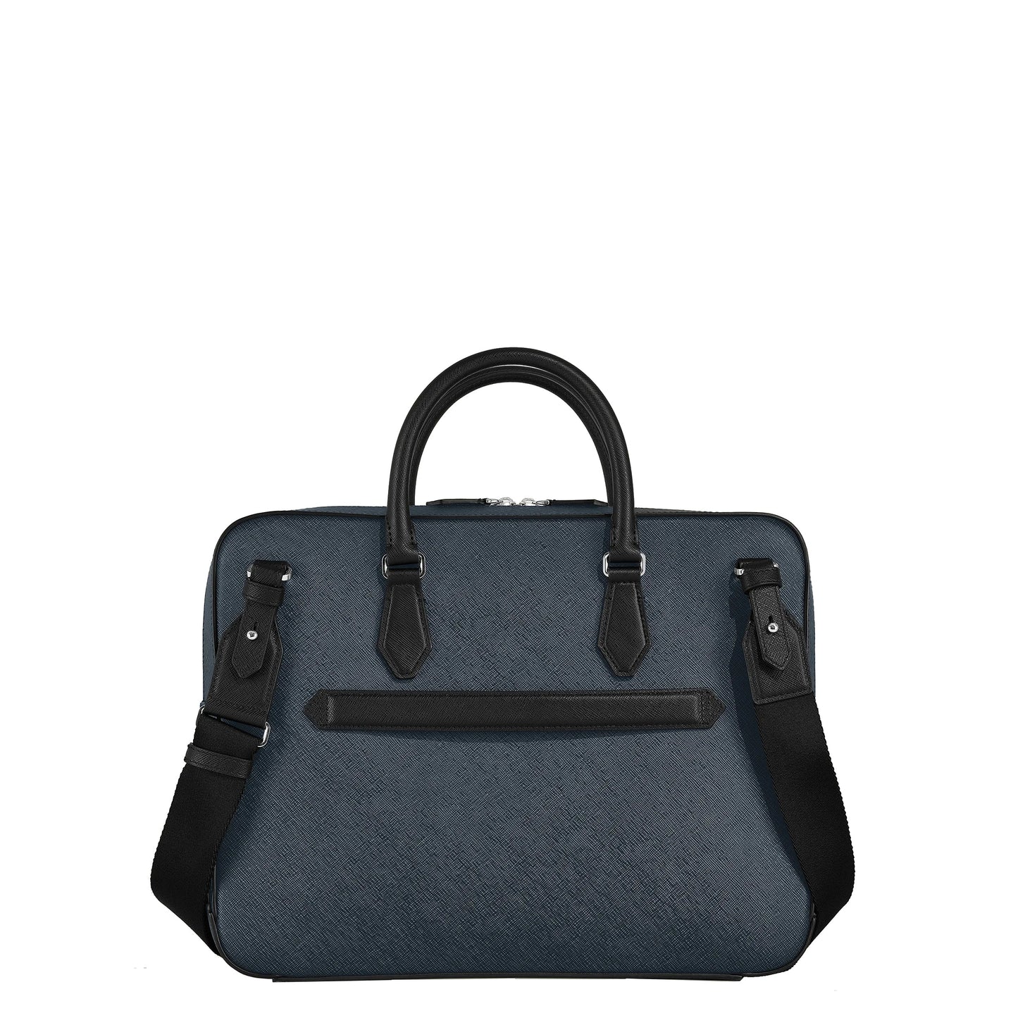 Montblanc borsa portadocumenti media Sartorial tweed blu 220332