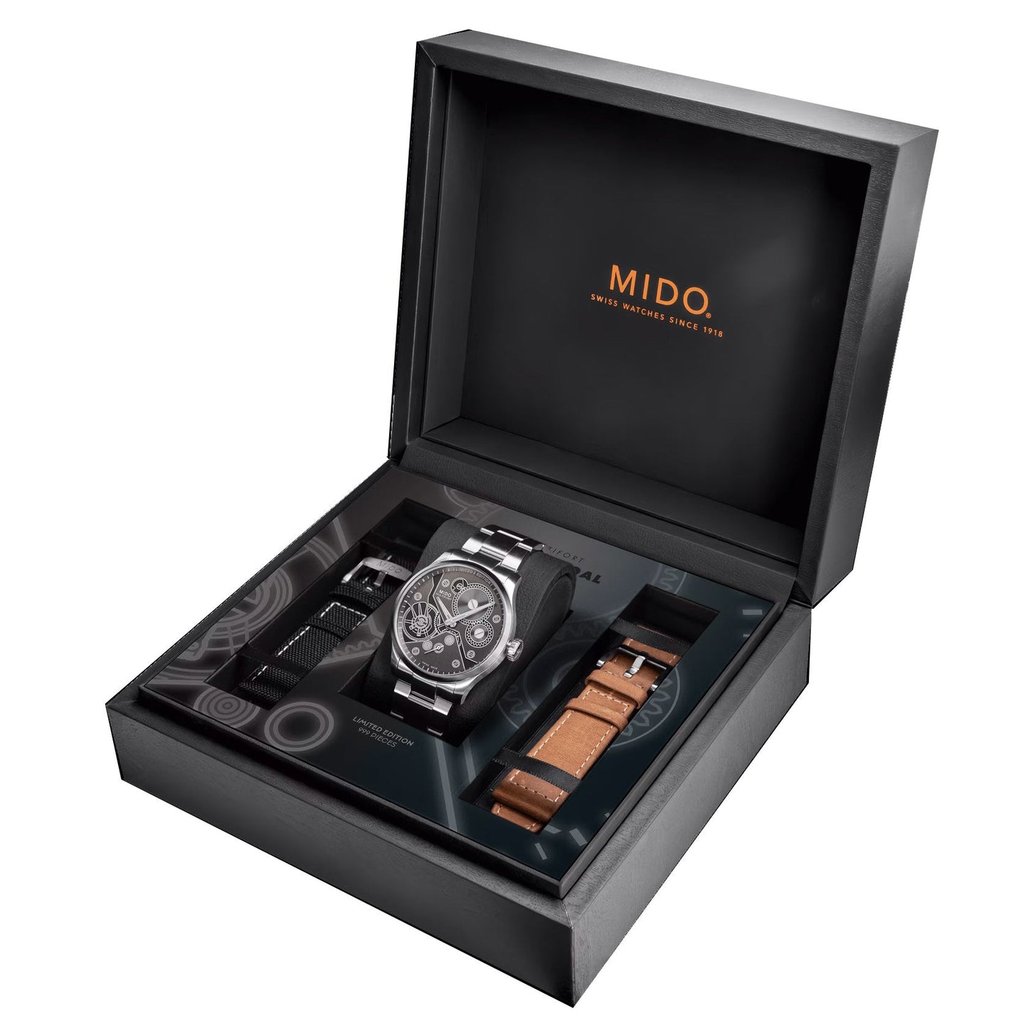 Mido orologio Multifort Mechanical Edizione limitata 999 pezzi 44mm antracite carica manuale acciaio M038.605.11.060.00