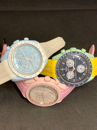 Cinturini silicone avvolgenti LUXY da 20mm (esempio per Omega x Swatch)