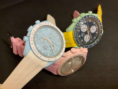 Cinturini silicone avvolgenti LUXY da 20mm (esempio per Omega x Swatch)