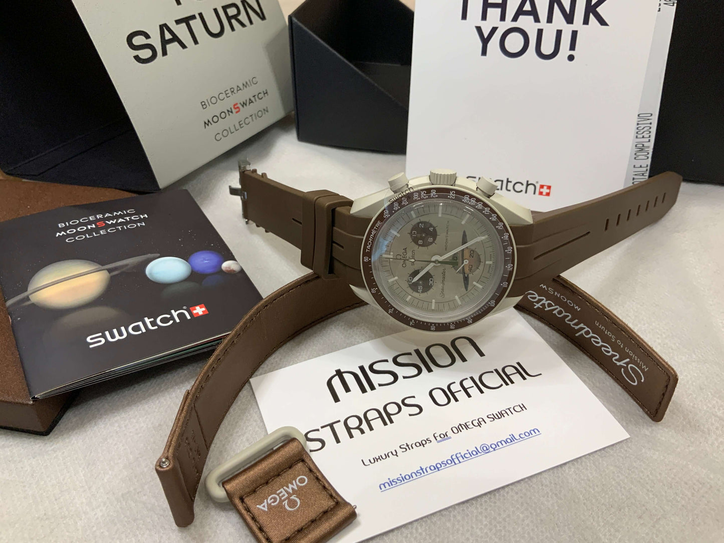 Cinturini silicone avvolgenti LUXY da 20mm (esempio per Omega x Swatch)